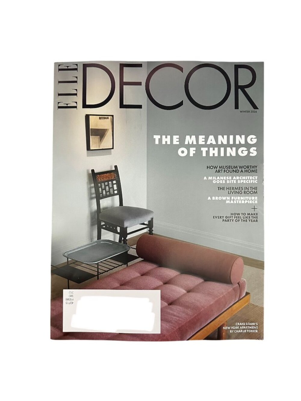 Elle Decor Magazine Winter 2026 The Meaning of Things